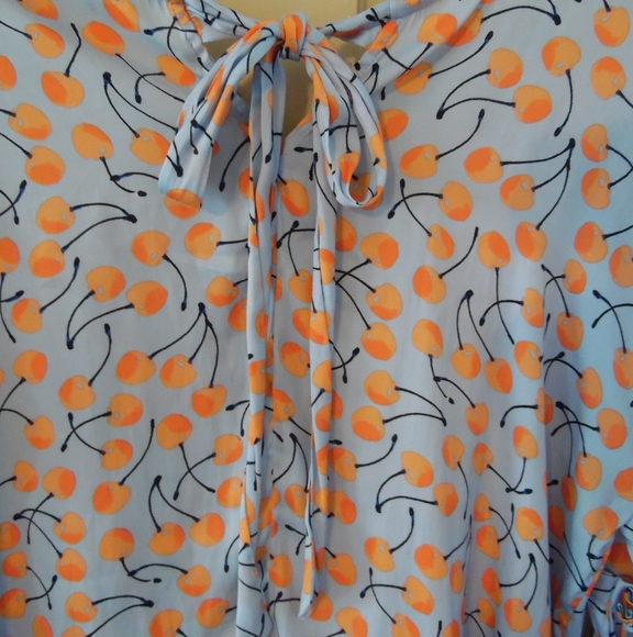 Free People Blue and Orange Blouse - Picture 6 of 12